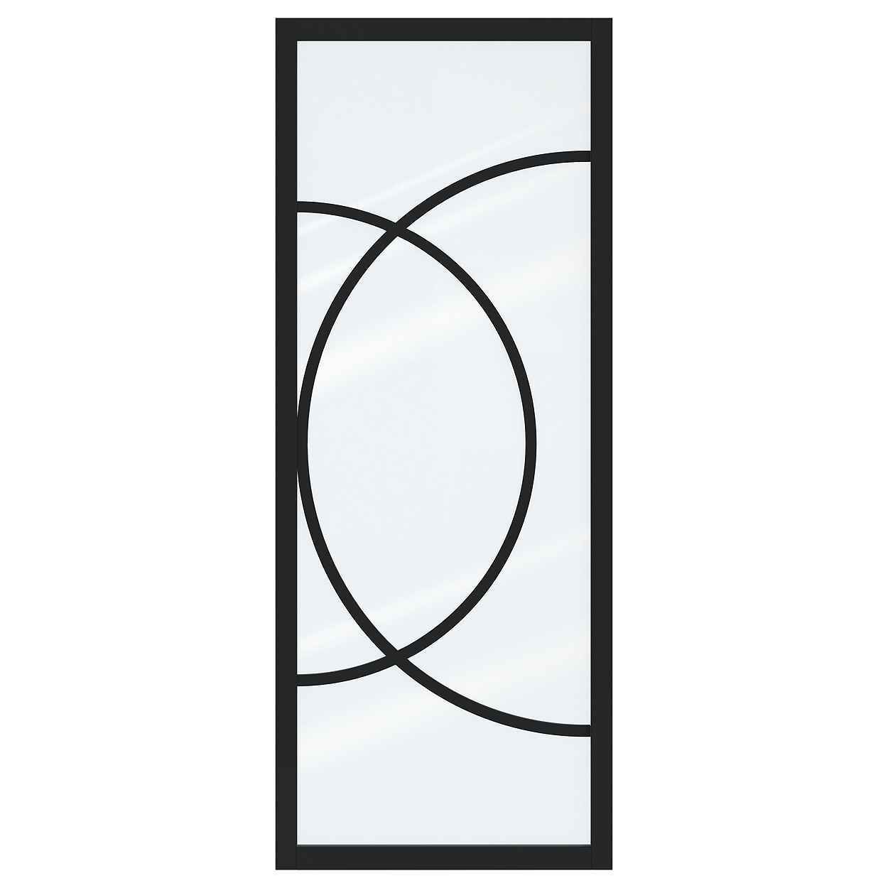 Binnendeur Skantrae SSL 14518 Blank Glas Zwart Gelakt